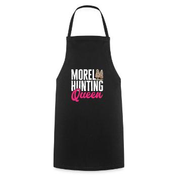 Mushroom hunting, mushrooms, morels, mushroom picking, foraging - Cooking Apron - black - Front - AI Model Male 185 dark (185cm)
