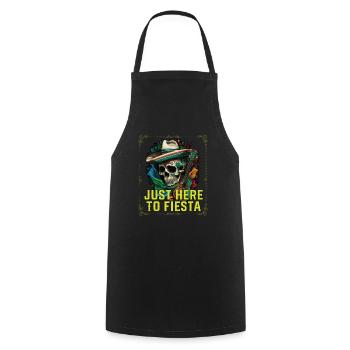 Just Here To Fiesta Cinco De Mayo Mexican Pride - Kochschürze - Schwarz - Vorne - AI Model Male 185 dark (185cm)