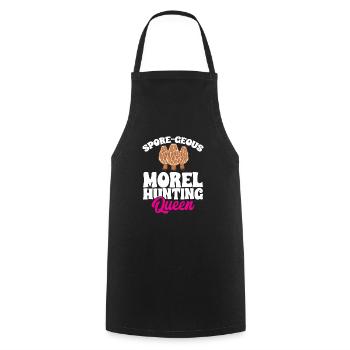 Mushroom picking Mushroom picking Mushrooms Foraging - Cooking Apron - black - Front - AI Model Male 185 dark (185cm)