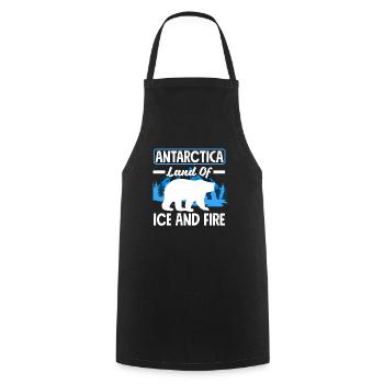 Antarctica land of fire and ice Expedition - Cooking Apron - black - Front - AI Model Male 185 dark (185cm)