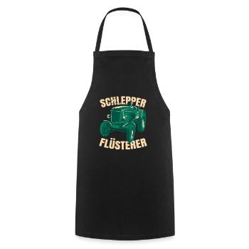 Schlepper Flüsterer - Kochschürze - Schwarz - Vorne - AI Model Male 185 dark (185cm)