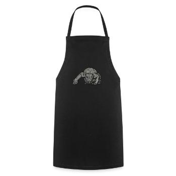 Komodo dragon I Komodo dragon motif for reptiles - Cooking Apron - black - Front - AI Model Male 185 dark (185cm)