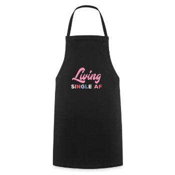 Living Single AF Single Men - Cooking Apron - black - Front - AI Model Male 185 dark (185cm)