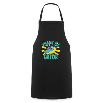 Alligator Crocodile Animal Reptile Zoo Lizard Love - Cooking Apron - black - Front - AI Model Male 185 dark (185cm)