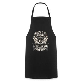 Guitar Fan Musician Guitarist Birthday 1943 - Cooking Apron - black - Front - AI Model Male 185 dark (185cm)
