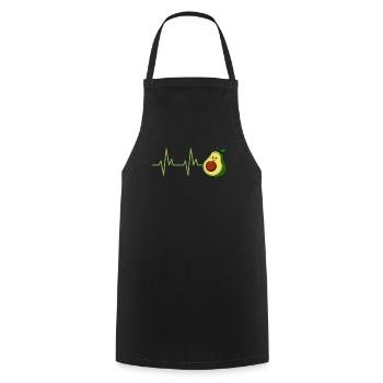 Avocado Design Avocado Eater - Cooking Apron - black - Front - AI Model Male 185 dark (185cm)