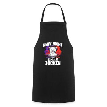 Nerv Nicht Bin Am Zocken Eisbar - Kochschürze - Schwarz - Vorne - AI Model Male 185 dark (185cm)