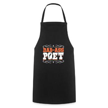 Bad-ass Poesie Gedichte Poeten Lyrik Book lover - Kochschürze - Schwarz - Vorne - AI Model Male 185 dark (185cm)