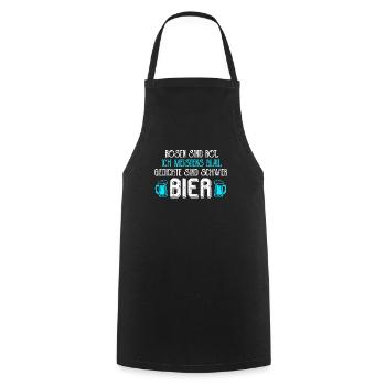 Ein Gedicht über mich Poesie Bierlover Poeten - Kochschürze - Schwarz - Vorne - AI Model Male 185 dark (185cm)