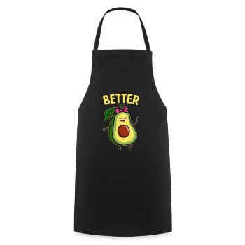 Better half - Cooking Apron - black - Front - AI Model Male 185 dark (185cm)