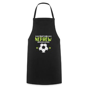 Joueur de soccer Tante Neveu Sports Entraîneur de soccer - Tablier de cuisine - noir - Devant - AI Model Male 185 dark (185cm)