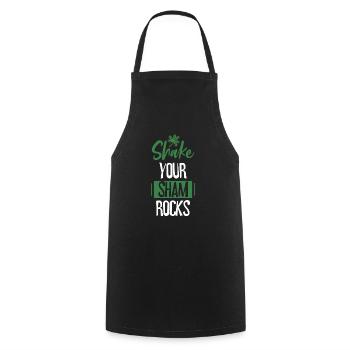 Funny Irish Saint Patricks Day Shake Your - Cooking Apron - black - Front - AI Model Male 185 dark (185cm)