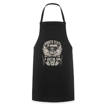 Guitarists Rocker Birthday Band Year 196 - Cooking Apron - black - Front - AI Model Male 185 dark (185cm)