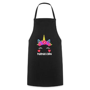 Mamacorn Einhorn Fan Muttertag Mom Unicorn - Kochschürze - Schwarz - Vorne - AI Model Male 185 dark (185cm)