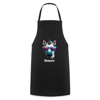 Grandma Unicorn Mother's Day Fans Grandma Omi - Cooking Apron - black - Front - AI Model Male 185 dark (185cm)