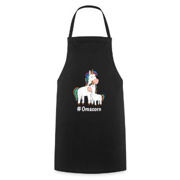 Omacorn Einhorn Fans Muttertag Unicorn Granny - Kochschürze - Schwarz - Vorne - AI Model Male 185 dark (185cm)