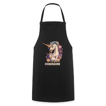 Omacorn Muttertag Einhörner Großmutter Unicorn - Kochschürze - Schwarz - Vorne - AI Model Male 185 dark (185cm)