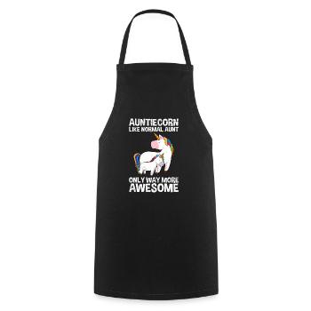Auntie Muttertag Einhorn Fan Tanticorn Unicorn - Kochschürze - Schwarz - Vorne - AI Model Male 185 dark (185cm)