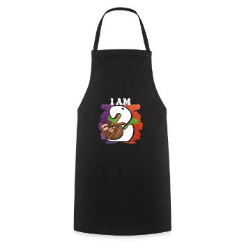 I am 2 sloth - Cooking Apron - black - Front - AI Model Male 185 dark (185cm)
