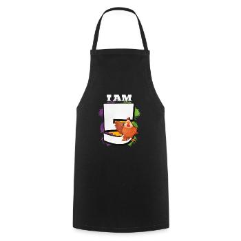I am 5 chickens - Cooking Apron - black - Front - AI Model Male 185 dark (185cm)