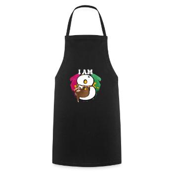 Je suis 8 paresseux - Tablier de cuisine - noir - Devant - AI Model Male 185 dark (185cm)