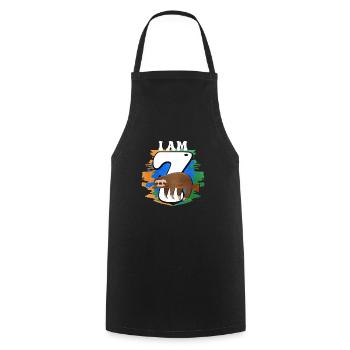I am 7 sloth - Cooking Apron - black - Front - AI Model Male 185 dark (185cm)