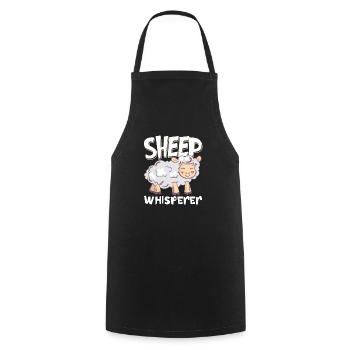 Funny Sheep Barn Farmer Farming Sheep Lover - Cooking Apron - black - Front - AI Model Male 185 dark (185cm)