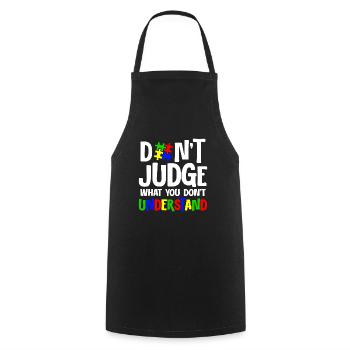 Autism Awareness – Don't Condemn What - Cooking Apron - black - Front - AI Model Male 185 dark (185cm)