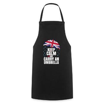 Keep Calm And Carry An Umbrella - Cooking Apron - black - Front - AI Model Male 185 dark (185cm)