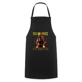 Se sentir féroce dans mon Bunker Gear Fireman - Tablier de cuisine - noir - Devant - AI Model Male 185 dark (185cm)