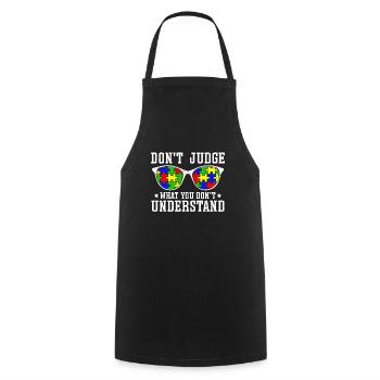 Autism Awareness – Don't Condemn What - Cooking Apron - black - Front - AI Model Male 185 dark (185cm)
