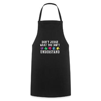 Autism Awareness – Don't Condemn What - Cooking Apron - black - Front - AI Model Male 185 dark (185cm)