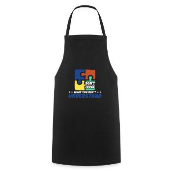 Autism Awareness – Don't Condemn What - Cooking Apron - black - Front - AI Model Male 185 dark (185cm)