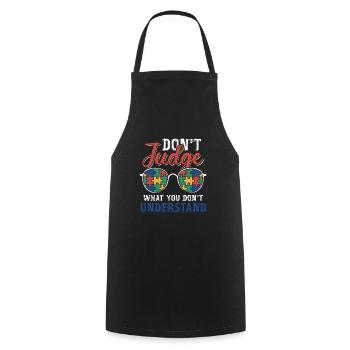 Autism Awareness – Don't Condemn What - Cooking Apron - black - Front - AI Model Male 185 dark (185cm)