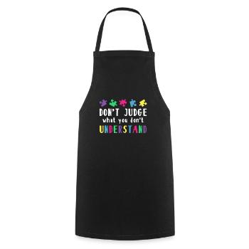 Autism Awareness – Don't Condemn What - Cooking Apron - black - Front - AI Model Male 185 dark (185cm)