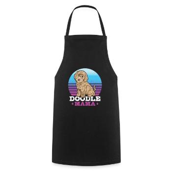 Women Doodle Mama Labradoodle Goldendoodle - Cooking Apron - black - Front - AI Model Male 185 dark (185cm)