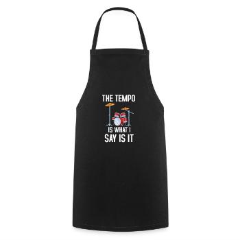 Drums Quote Drummer Music Band Drum Musician - Tablier de cuisine - noir - Devant - AI Model Male 185 dark (185cm)
