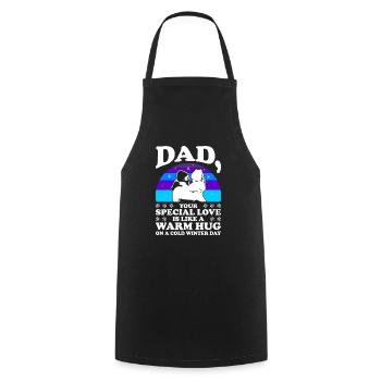 Dad Special Warm Hug Vatertag Daddy Vater Liebe - Kochschürze - Schwarz - Vorne - AI Model Male 185 dark (185cm)