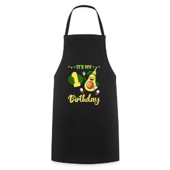 Avocado Lover 1st Birthday Guacamole Avocados - Cooking Apron - black - Front - AI Model Male 185 dark (185cm)
