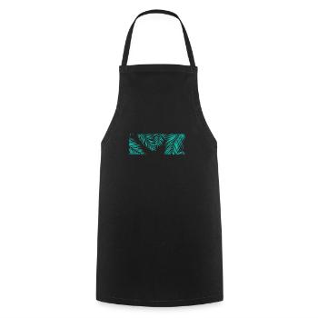 Palm Leaves Tree Holiday Beach - Tablier de cuisine - noir - Devant - AI Model Male 185 dark (185cm)