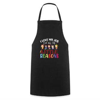 Back To School Teacher - Cooking Apron - black - Front - AI Model Male 185 dark (185cm)