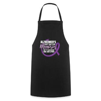 La maladie d’Alzheimer peut prendre nos souvenirs - Tablier de cuisine - noir - Devant - AI Model Male 185 dark (185cm)