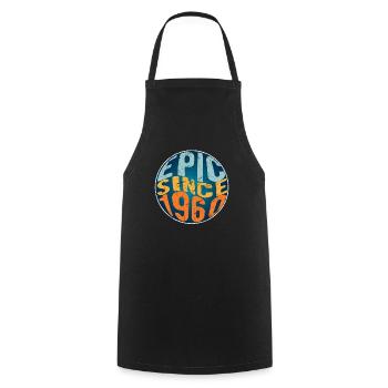 Epic since 1960 - Cooking Apron - black - Front - AI Model Male 185 dark (185cm)