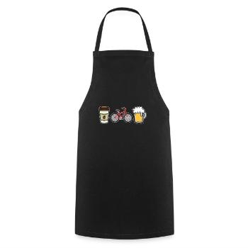 Bicycle, The - Cooking Apron - black - Front - AI Model Male 185 dark (185cm)