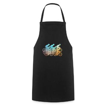 Cyclists, cyclists - Cooking Apron - black - Front - AI Model Male 185 dark (185cm)