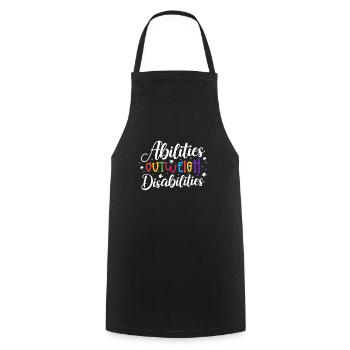 Autism awareness - abilities predominate - Cooking Apron - black - Front - AI Model Male 185 dark (185cm)