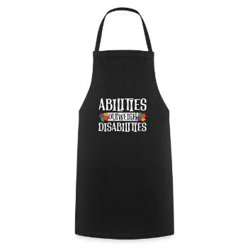 Autism awareness - abilities predominate - Cooking Apron - black - Front - AI Model Male 185 dark (185cm)