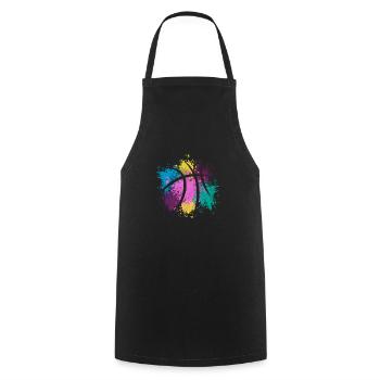 Colorful design for basketball players - Cooking Apron - black - Front - AI Model Male 185 dark (185cm)