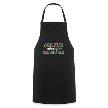 Autism awareness - abilities predominate - Cooking Apron - black - Front - AI Model Male 185 dark (185cm)