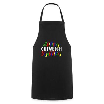 Autism awareness - abilities predominate - Cooking Apron - black - Front - AI Model Male 185 dark (185cm)